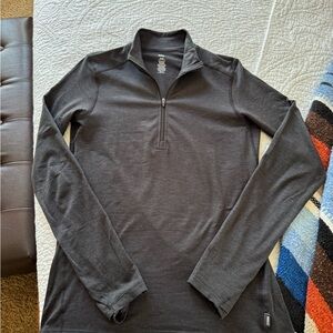 REI Women's Gray Quarter-Zip Sweatshirt